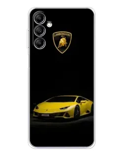 Чехол для Samsung Galaxy M36 с картинкой «Lamborghini желтый акцент»