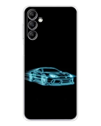 Чехол для Samsung Galaxy M36 с картинкой «Неоновый контур Lamborghini»