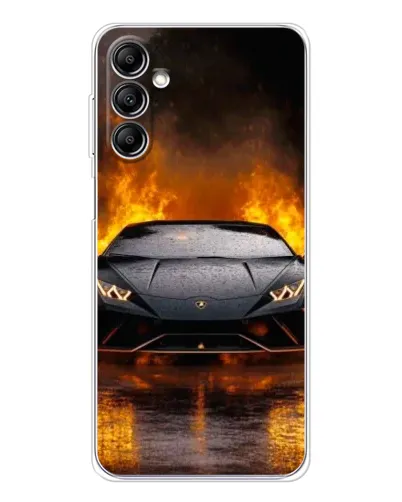Чехол для Samsung Galaxy M36 с картинкой «Lamborghini в огне»