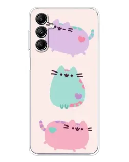 Чехол для Samsung Galaxy M36 с картинкой «Pusheen трио»
