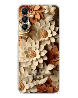 Чехол для Samsung Galaxy M36 с картинкой «Бежевый флористический декор» Чехол для Samsung Galaxy M36 с картинкой «Бежевый флористический декор»