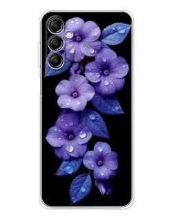 Чехол для Samsung Galaxy M36 с картинкой «Фиолетовые цветы с росою» Чехол для Samsung Galaxy M36 с картинкой «Фиолетовые цветы с росою»