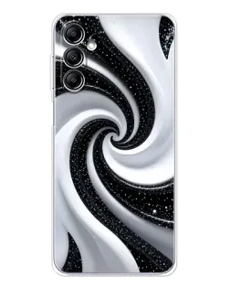 Чохол для Samsung Galaxy M36 з картинкою «Чорно-біла спіраль»