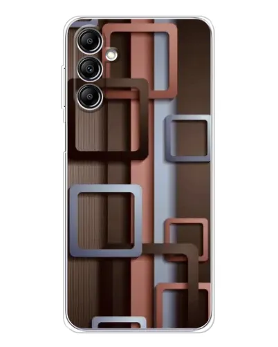 Чохол для Samsung Galaxy M36 з картинкою «Коричневі об'ємні квадрати» Чохол для Samsung Galaxy M36 з картинкою «Коричневі об'ємні квадрати»