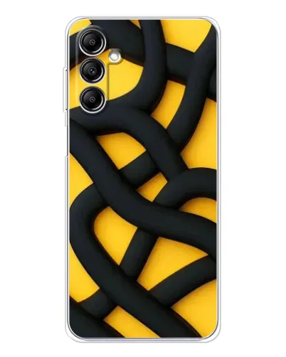 Чохол для Samsung Galaxy M36 з картинкою «Чорне жовте переплетення» Чохол для Samsung Galaxy M36 з картинкою «Чорне жовте переплетення»