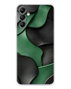 Чохол для Samsung Galaxy M36 з картинкою «Зелені шкіряні хвилі»
