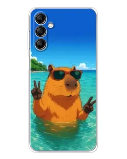 Чехол для Samsung Galaxy M36 с картинкой «Морская капибара»
