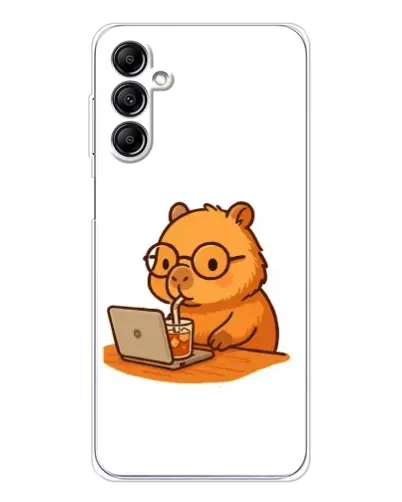 Чехол для Samsung Galaxy M36 с картинкой «Капибара с ноутбуком» Чехол для Samsung Galaxy M36 с картинкой «Капибара с ноутбуком»