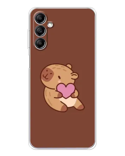 Чехол для Samsung Galaxy M36 с картинкой «Капибара с сердцем» Чехол для Samsung Galaxy M36 с картинкой «Капибара с сердцем»