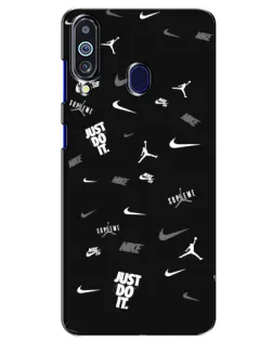 Чехол для Samsung Galaxy M40 с картинкой «Nike Black Pattern» Чехол для Samsung Galaxy M40 с картинкой «Nike Black Pattern»