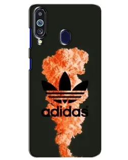 Чехол для Samsung Galaxy M40 с картинкой «Оранжевый дым Adidas»