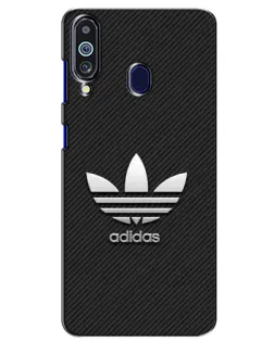 Чехол для Samsung Galaxy M40 с картинкой «Adidas Карбоновая текстура»