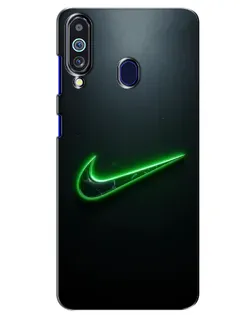 Чехол для Samsung Galaxy M40 с картинкой «Неоновый контур Nike»