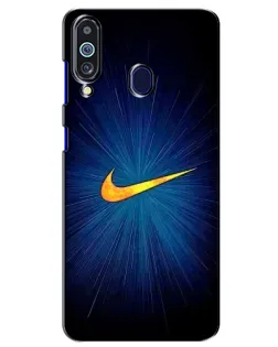 Чехол для Samsung Galaxy M40 с картинкой «Синий пульс Nike»