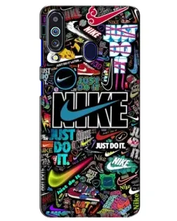 Чехол для Samsung Galaxy M40 с картинкой «Яркий коллаж Nike»