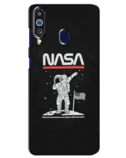 Чехол для Samsung Galaxy M40 с картинкой «NASA — шагаем по Луне» Чехол для Samsung Galaxy M40 с картинкой «NASA — шагаем по Луне»