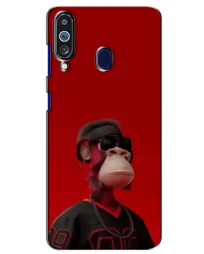 Чехол для Samsung Galaxy M40 с картинкой «Bored Ape в красном»