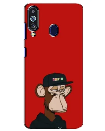 Чехол для Samsung Galaxy M40 с картинкой «Bored Ape — красный фон»