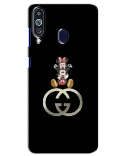 Чехол для Samsung Galaxy M40 с картинкой «Минни Маус на лого»