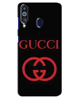 Чехол для Samsung Galaxy M40 с картинкой «Gucci — красный логотип»