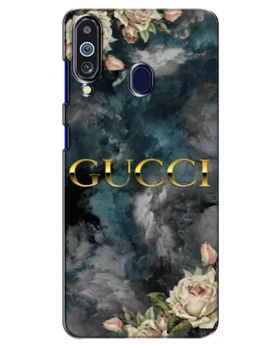 Чехол для Samsung Galaxy M40 с картинкой «Абстрактные цветы Gucci»