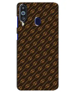 Чехол для Samsung Galaxy M40 с картинкой «Gucci — золотые диагонали»