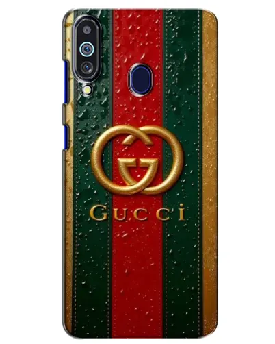 Чехол для Samsung Galaxy M40 с картинкой «Gucci — фирменная полоса и золото» Чехол для Samsung Galaxy M40 с картинкой «Gucci — фирменная полоса и золото»