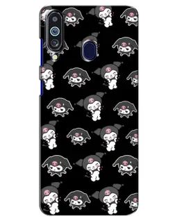 Чехол для Samsung Galaxy M40 с картинкой «Черный паттерн Kuromi»