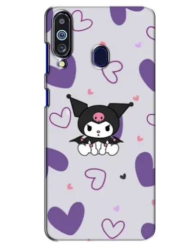 Чехол для Samsung Galaxy M40 с картинкой «Kuromi и лавандовые сердца»