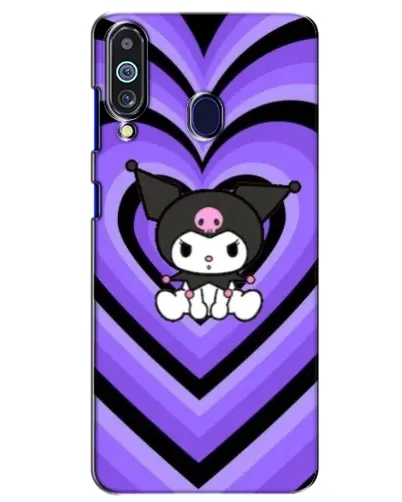 Чехол для Samsung Galaxy M40 с картинкой «Kuromi и фиолетовые сердца»