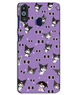 Чехол для Samsung Galaxy M40 с картинкой «Kuromi — паттерн»
