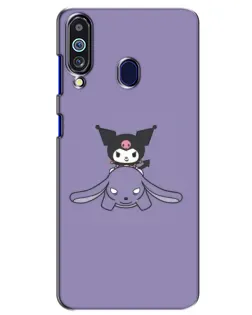 Чехол для Samsung Galaxy M40 с картинкой «Kuromi на лиловом фоне»