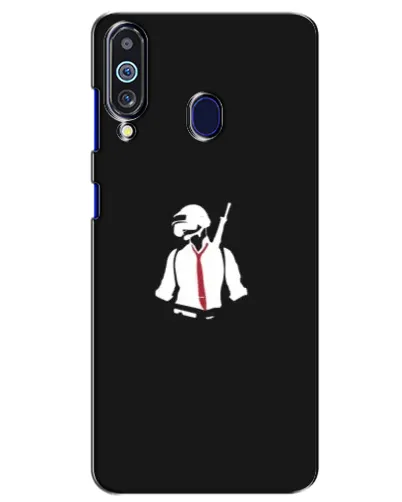 Чехол для Samsung Galaxy M40 с картинкой «PUBG — силуэт воина»