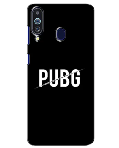 Чехол для Samsung Galaxy M40 с картинкой «PUBG — белый логотип»