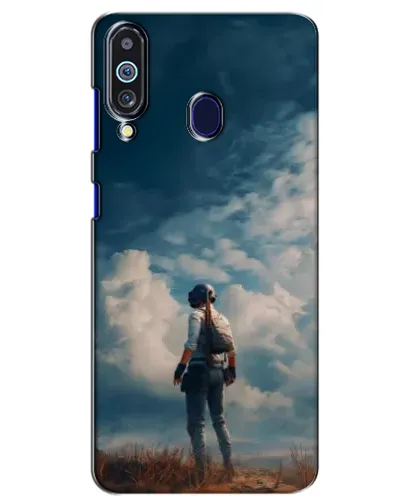 Чехол для Samsung Galaxy M40 с картинкой «Герой PUBG на скале»
