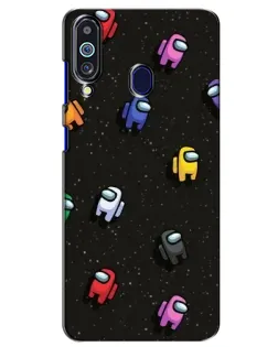 Чехол для Samsung Galaxy M40 с картинкой «Космический паттерн Among Us»
