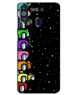 Чехол для Samsung Galaxy M40 с картинкой «Команда Among Us»