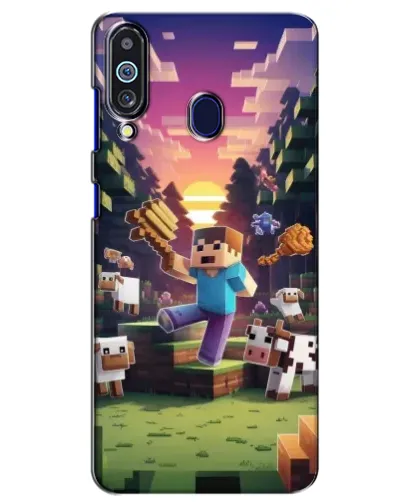 Чехол для Samsung Galaxy M40 с картинкой «Стив на ферме» Чехол для Samsung Galaxy M40 с картинкой «Стив на ферме»