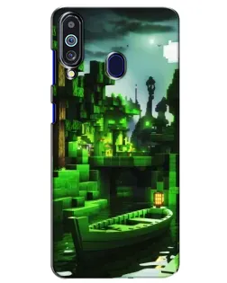 Чохол для Samsung Galaxy M40 з картинкою «Minecraft лісовий пейзаж»