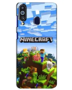 Чохол для Samsung Galaxy M40 з картинкою «Minecraft класичний світ»