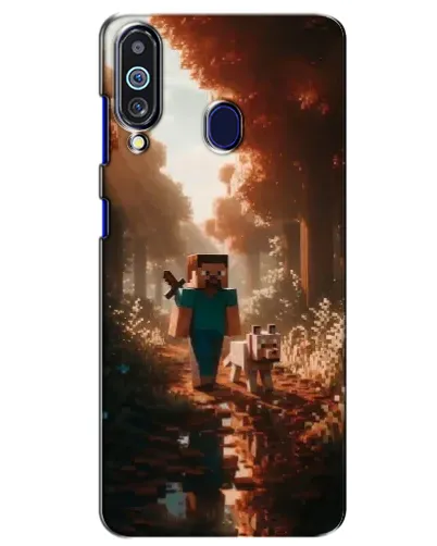 Чехол для Samsung Galaxy M40 с картинкой «Стив в лесу» Чехол для Samsung Galaxy M40 с картинкой «Стив в лесу»