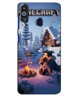 Чохол для Samsung Galaxy M40 з картинкою «Зимовий Minecraft»