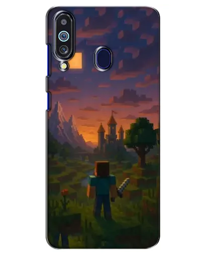 Чехол для Samsung Galaxy M40 с картинкой «Стив у башни» Чехол для Samsung Galaxy M40 с картинкой «Стив у башни»