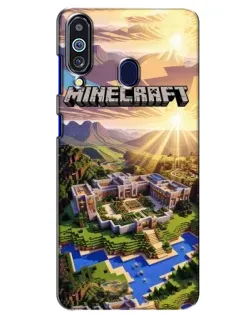 Чохол для Samsung Galaxy M40 з картинкою «Minecraft панорама»