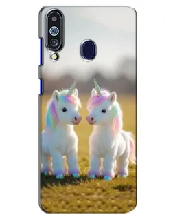 Чехол для Samsung Galaxy M40 с картинкой «Пара единорогов»
