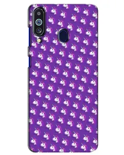 Чехол для Samsung Galaxy M40 с картинкой «Единороги на фиолетовом»