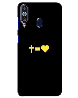 Чехол для Samsung Galaxy M40 с картинкой «Сердце и Крест»
