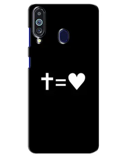 Чехол для Samsung Galaxy M40 с картинкой «Крест и Сердце»