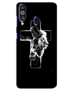 Чехол для Samsung Galaxy M40 с картинкой «Сияющий крест Jesus»