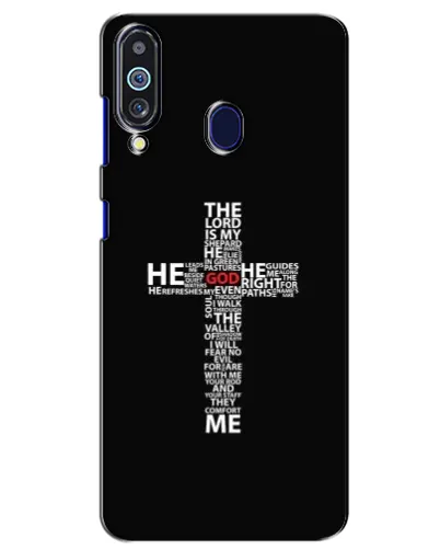 Чехол для Samsung Galaxy M40 с картинкой «Текстовый крест» Чехол для Samsung Galaxy M40 с картинкой «Текстовый крест»